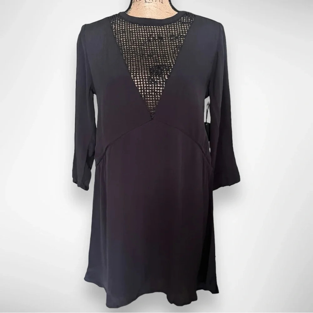 AMUSE SOCIETY BEACH VIDA BLING Women's Black Mini‎ Dress Small | NWT